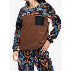 Bluza polarowa damska Kavu Kelowna. Brązowe bluzy KAVU, l, bez wzorów, z polaru, bez kaptura. Za 261.99 zł.