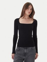 Kontatto Sweter 3M0830C Czarny Slim Fit. Czarne swetry Kontatto, m, bez wzorów, z syntetyku, bez ramiączek. Za 339.99 zł.
