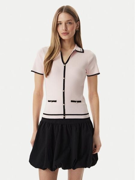 Morgan Sweter 261-MTOIRI Różowy Regular Fit. Czerwone swetry Morgan, xs, bez wzorów, z wiskozy, bez ramiączek. Za 147.99 zł.