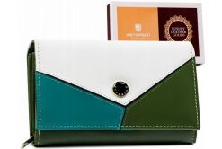Portfel skórzany Peterson [DH] PTN RD-21-GCL-Y zielony. Zielone portfele Peterson, bez wzorów, ze skóry. Za 103.98 zł.