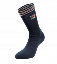 Skarpety tenisowe Fila Heritage Sport 1P. Niebieskie skarpety Fila, bez wzorów, z elastanu. Za 29.00 zł.