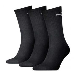 Skarpety Sportowe Unisex Dla Dorosłych Z Logo (zestaw 3 Sztuk). Czarne skarpety Puma, bez wzorów. Za 50.99 zł.