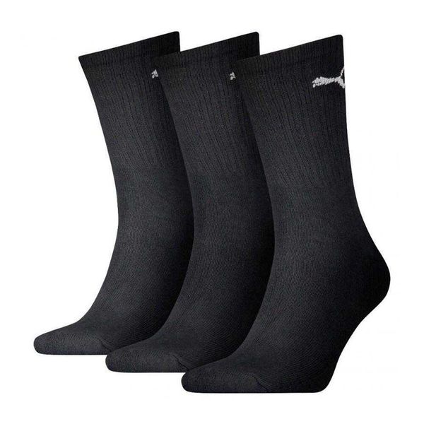 Skarpety Sportowe Unisex Dla Dorosłych Z Logo (zestaw 3 Sztuk). Czarne skarpety Puma, bez wzorów. Za 50.99 zł.