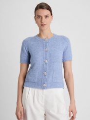 Guido Maria Kretschmer Damski kardigan z alpaką i wełną - Daphne Kobiety drobna dzianina niebieski jednolity, 36. Niebieskie kardigany Guido Maria Kretschmer, z aplikacjami, z dzianiny. Za 449.95 zł.