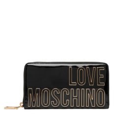 Portfel LOVE MOSCHINO. Czarne portfele Love Moschino, bez wzorów. Za 459.99 zł.