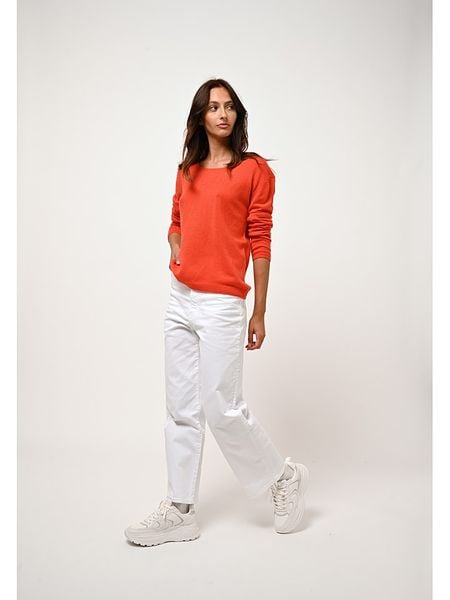 AUTHENTIC CASHMERE Kaszmirowy sweter "Lanfon" w kolorze pomarańczowym rozmiar: S. Pomarańczowe swetry AUTHENTIC CASHMERE, s, bez wzorów, z kaszmiru, bez ramiączek. Za 347.99 zł.