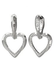 Guess Kolczyki JUBE0461 7JW Srebrny. Szare kolczyki Guess, metalowe. Za 179.99 zł.