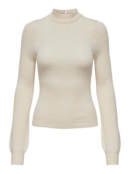 ONLY Sweter w kolorze beżowym rozmiar: M. Brązowe swetry Only, m, bez wzorów, prążkowane, bez ramiączek. Za 107.45 zł.
