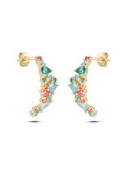 DI GIORGIO Pozłacane kolczyki-wkrętki z cyrkoniami rozmiar: onesize. Żółte kolczyki DI GIORGIO, z cyrkonią, pozłacane. Za 100.99 zł.