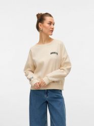 Vero Moda Bluza w kolorze beżowym rozmiar: L. Brązowe bluzy Vero Moda, l, bez wzorów, bez kaptura. Za 91.99 zł.