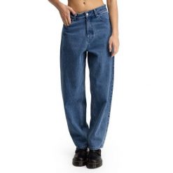 Damskie dżinsy barrel z wysokim stanem Lifestyle Siroko Voyager-W Blue. Niebieskie jeansy SIROKO, l, bez wzorów, z podwyższonym stanem. Za 253.00 zł.