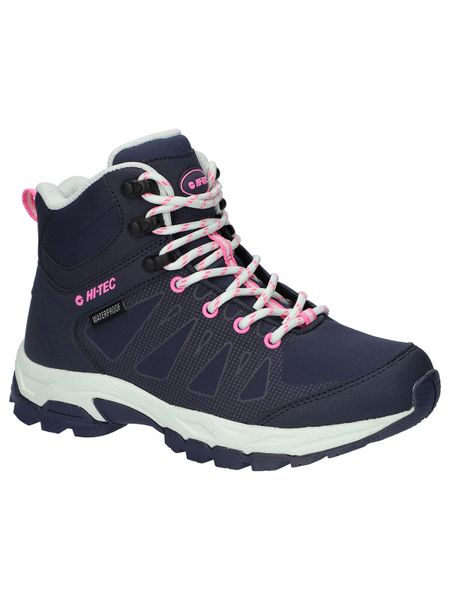 Buty trekkingowe damskie Hi-Tec Raven Mid Wp. Niebieskie trekkingi Hi-tec, z materiału. Za 487.00 zł.