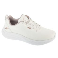 Buty sportowe Sneakersy damskie, Bobs Mode Flex. Białe obuwie sportowe Skechers, bez zapięcia, trekkingowe. Za 199.99 zł.