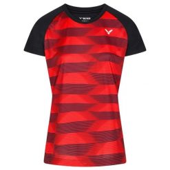 Koszulka do tenisa damska Victor T-34102 CD. Czarne bluzki Victor, s, bez wzorów, z poliesteru, sportowe, bez kołnierzyka, bez ramiączek. Za 218.00 zł.