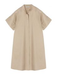 TATUUM Sukienka "Aliati" w kolorze beżowym rozmiar: 44. Brązowe sukienki Tatuum, bez wzorów, z bawełny, bez kołnierzyka, bez ramiączek, midi. Za 157.73 zł.