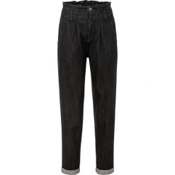 Dżinsy Mom, high waist, ze stretchem. Niebieskie jeansy bonprix, bez wzorów, z podwyższonym stanem. Za 109.99 zł.