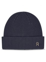 Tommy Hilfiger Czapka Cashmere Chic Beanie AW0AW15321 Granatowy. Niebieskie czapki TOMMY HILFIGER, bez wzorów, z kaszmiru. Za 379.99 zł.