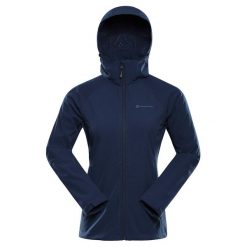 Kurtka softshell damska Alpine Pro Hoora. Niebieskie kurtki sportowe Alpine Pro, bez wzorów, z softshellu, bez kaptura, trekkingowe. W wyprzedaży za 379.00 zł.
