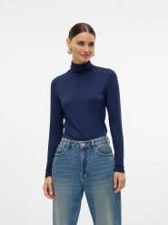 Vero Moda Koszulka w kolorze niebieskim rozmiar: XXL. Niebieskie bluzki Vero Moda, xxl, bez wzorów, bez kołnierzyka, bez ramiączek. Za 48.28 zł.