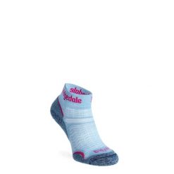 Skarpety turystyczne damskie Bridgedale Hike Ultralight Performance Ankle. Niebieskie skarpety Scarpa, bez wzorów. Za 83.99 zł.