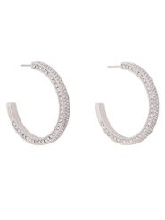 Guess Kolczyki JUBE06 435JW Srebrny. Szare kolczyki Guess, srebrne. Za 349.99 zł.