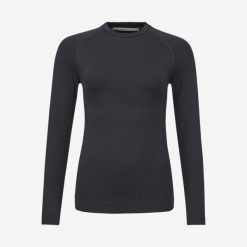 Koszulka z długim rękawem damska FLEX Seamless LS. Czarne koszulki sportowe Head, bez wzorów, z dzianiny, bez ramiączek. W wyprzedaży za 196.00 zł.
