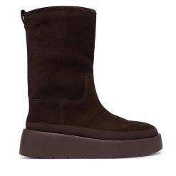 Śniegowce Calvin Klein. Brązowe trapery i śniegowce Calvin Klein. Za 749.99 zł.