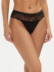 Calvin Klein Underwear Stringi 000QF7980E Czarny. Czarne stringi Calvin Klein Underwear, bez wzorów, z syntetyku. Za 69.99 zł.