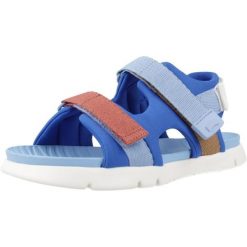 Sandały CAMPER K800532 008 Niebieski. Niebieskie sandały Camper, bez wzorów, z tkaniny, bez obcasa, bez zapięcia. Za 272.75 zł.