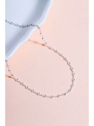 Heliophilia Srebrny naszyjnik z elementami ozdobnymi - dł. 42 cm rozmiar: onesize. Szare naszyjniki Heliophilia, z cyrkonią, srebrne. Za 130.99 zł.