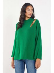 Milan Kiss Sweter w kolorze zielonym rozmiar: M. Zielone swetry Milan Kiss, m, bez wzorów, bez ramiączek. Za 87.95 zł.