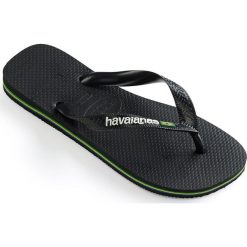 Havaianas - Japonki. Czarne klapki Havaianas, bez wzorów, z gumy, bez obcasa, na płaskiej podeszwie. W wyprzedaży za 69.90 zł.