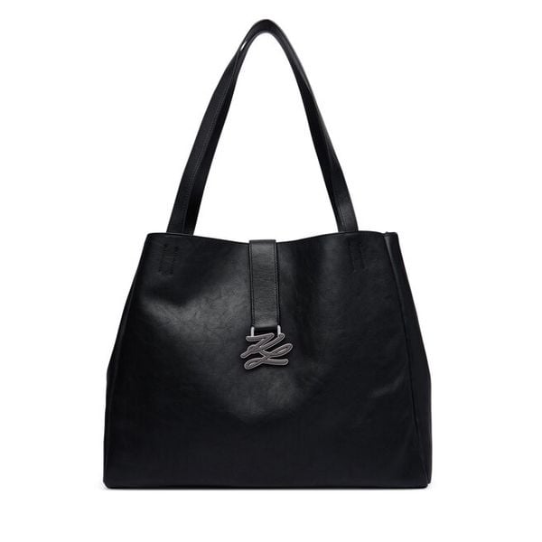 Torebka KARL LAGERFELD. Czarne shopper KARL LAGERFELD, bez wzorów, bez dodatków. Za 1,169.99 zł.