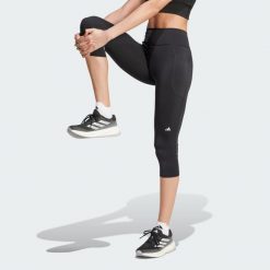 Legginsy DailyRun 3/4. Białe legginsy Adidas, xs, bez wzorów, do biegania. Za 279.00 zł.