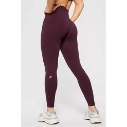 FABLETICS Damskie Legginsy Sportowe Wysoki Stan Seamless Scrunch. Czerwone legginsy FABLETICS, l, bez wzorów, z materiału, z podwyższonym stanem, na fitness i siłownię. Za 299.99 zł.