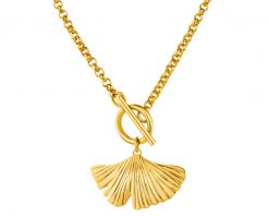 Naszyjnik ze stali szlachetnej - miłorząb. Naszyjniki Elixa, ze stali. Za 159.00 zł.