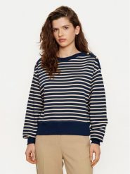 Tommy Hilfiger Bluza WW0WW44447 Granatowy Relaxed Fit. Niebieskie bluzy TOMMY HILFIGER, xl, bez wzorów, z bawełny, bez kaptura. Za 319.99 zł.