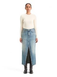 Scotch & Soda Spódnica dżinsowa w kolorze błękitnym rozmiar: S. Niebieskie spódnice Scotch & Soda, na co dzień, s, z aplikacjami, z bawełny, klasyczne, midi, proste. Za 180.49 zł.