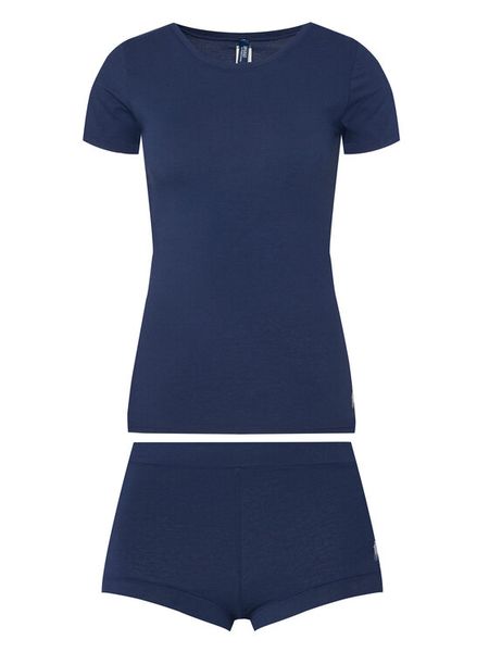 Polo Ralph Lauren Piżama 4P0719 Granatowy Regular Fit. Niebieskie koszulki polo Polo Ralph Lauren, bez wzorów, z bawełny, bez ramiączek. Za 309.99 zł.