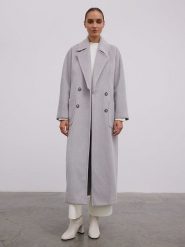 BGN Płaszcz przejściowy w kolorze szarym rozmiar: 38. Szare płaszcze BGN, bez wzorów, z wełny, bez kaptura. Za 397.83 zł.