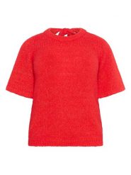 KAFFE curve Sweter w kolorze czerwonym rozmiar: M. Czerwone swetry KAFFE curve, m, bez wzorów, z wełny, bez ramiączek. Za 170.45 zł.