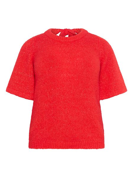 KAFFE curve Sweter w kolorze czerwonym rozmiar: M. Czerwone swetry KAFFE curve, m, bez wzorów, z wełny, bez ramiączek. Za 109.78 zł.