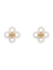 Tory Burch Kolczyki Clover Stud Earring 184411 Złoty. Żółte kolczyki Tory Burch, metalowe. Za 659.99 zł.
