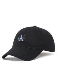 Calvin Klein Czapka z daszkiem Monologo Printed Baseball Cap LV04K5027G Czarny. Czarne czapki Calvin Klein, bez wzorów, z bawełny. Za 129.99 zł.