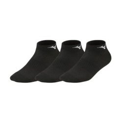 Skarpety treningowe dla dorosłych Mizuno Training Mid 3 Pack. Czarne skarpety Mizuno, bez wzorów. Za 49.99 zł.