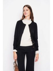 ASSUILI Kardigan w kolorze czarnym rozmiar: 40. Czarne kardigany Assuili, bez wzorów. Za 113.99 zł.