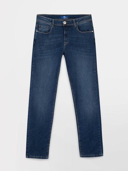 Dżinsy damskie TBS Naomifit. Niebieskie jeansy Tbs, bez wzorów. Za 310.00 zł.