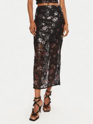 ROTATE Spódnica maxi 113310100 Czarny Regular Fit. Czarne spódnice ROTATE, bez wzorów, z syntetyku, maxi. Za 659.99 zł.
