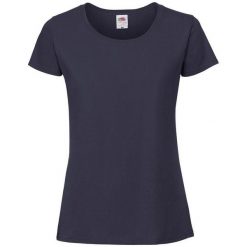 Koszulka Damska Iconic 190. Niebieskie bluzki FRUIT OF THE LOOM, l, bez wzorów, sportowe, bez kołnierzyka, bez ramiączek. Za 38.99 zł.