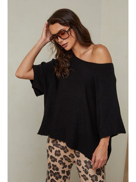 So Cachemire Sweter "Letavertes" w kolorze czarnym rozmiar: S. Czarne swetry So Cachemire, s, bez wzorów, z kaszmiru, bez ramiączek. Za 143.56 zł.